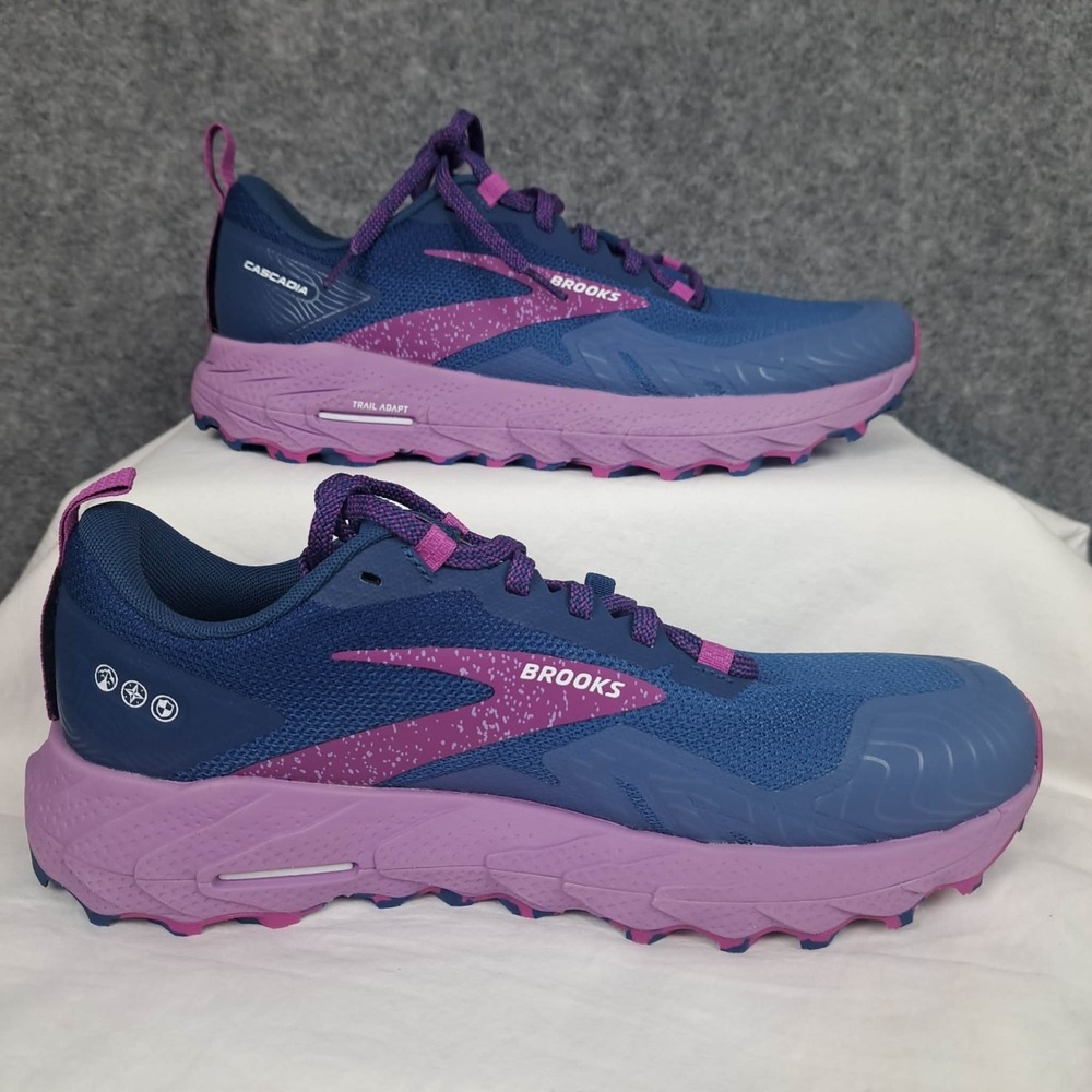 Brooks Cascadia 17 Athletic Running Shoe Womens Size 10 1203921B449 Blue - Picture 3 of 12